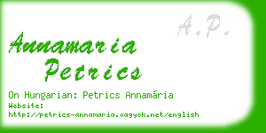 annamaria petrics business card